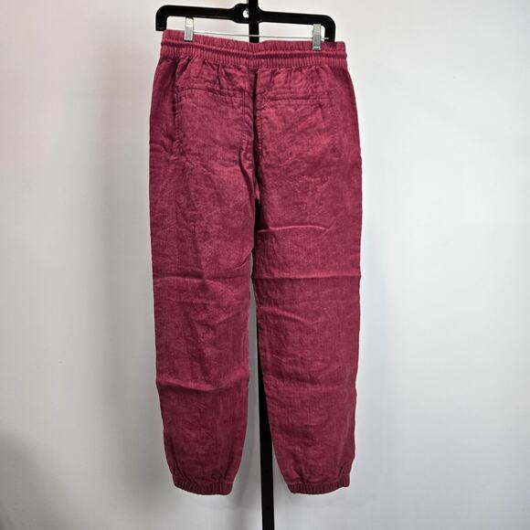 Athleta Retreat Linen Jogger Pants Coffeeberry Casual Resort 4 - Picture 3 of 8